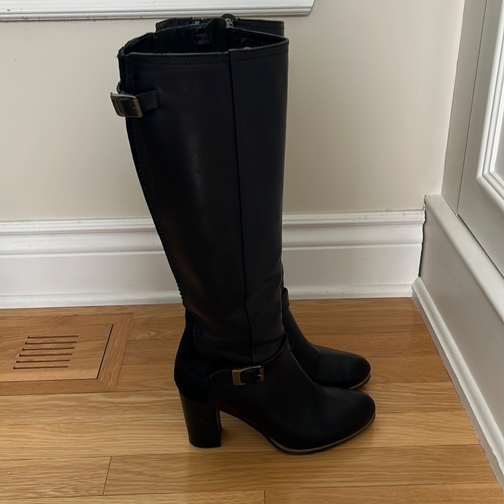 Fabianelli Italian Crafted 100% Leather Knee High Heeled Winter Boots EU 38 - Picture 1 of 12